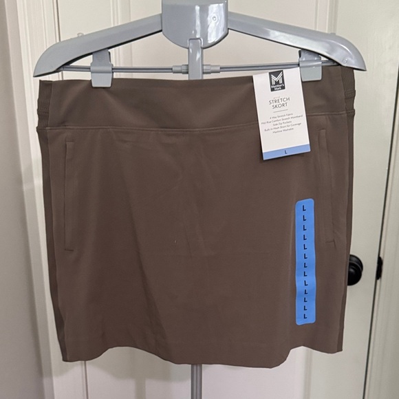 Taupe Stretch Skort - Picture 1 of 8